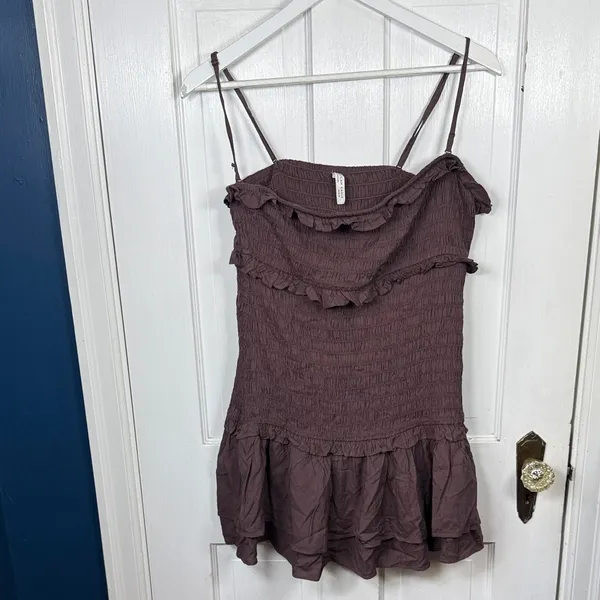American Eagle Smocked Ruffle Mini Dress W2308 Sz M - Image 4