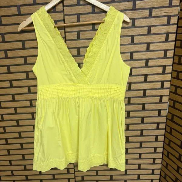 Gap‎ Yellow Tunic Tank Top Size 12 - Image 2