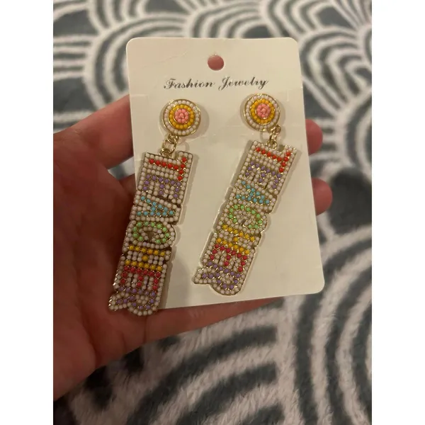 Teacher earrings fashion jewlery custom - Image 2
