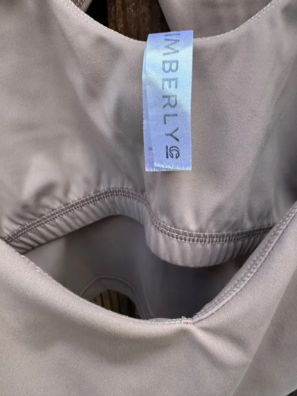 KIMBERLY C - Taupe Sports Bra & Legging Workout Set, size Top M, Bottom S - Image 5
