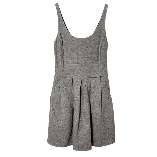 Wilfred Aritzia Grey Sleeveless Skater Mini Dress Womens 0 Babydoll Twee Fall - Image 2