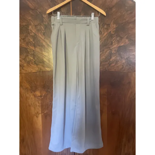 HALARA High Waist Pocket Wide Leg Micro Waffle Pants Satellite Gray Small S - Image 6