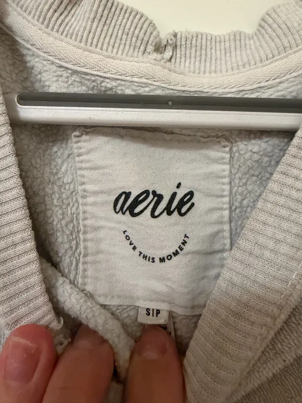 Aerie Sweatshirt Oversized Pullover Grey - Image 2