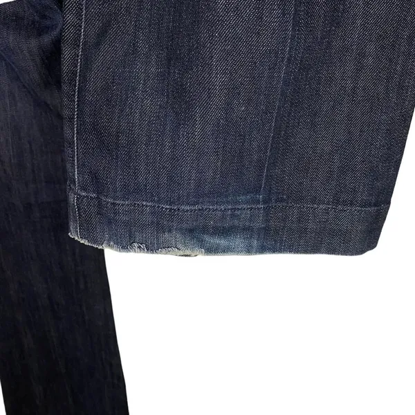 7 For All Mankind Dojo Jeans Dark‎ Wash Black Accents Size 29 - Image 12