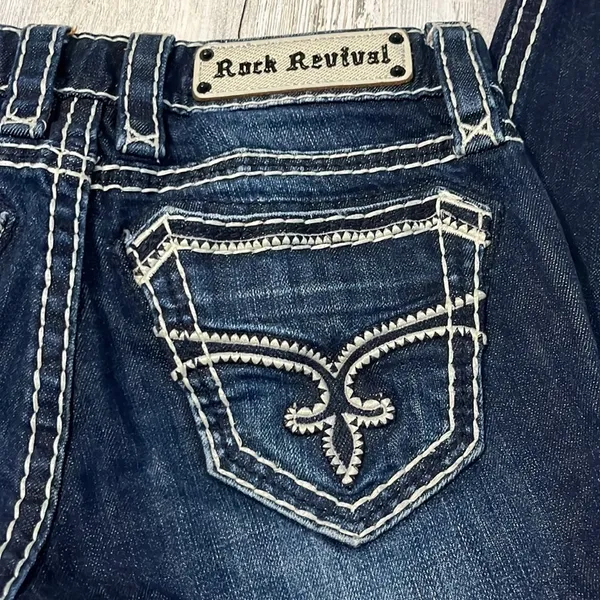 Rock Revival Sharon Skinny Raw Hem Jeans Size 25 - Image 4