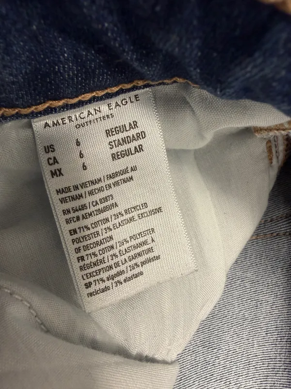 American Eagle Next Level Stretch Straight Leg Jeans Size 6 - Image 6