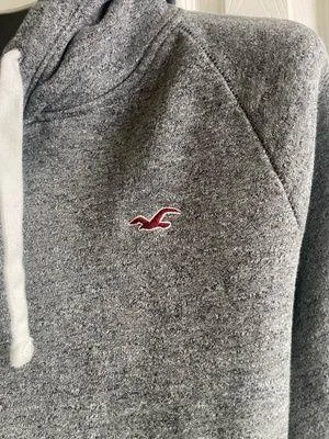 Hollister Men’s Hoodie Grey XL - Image 2