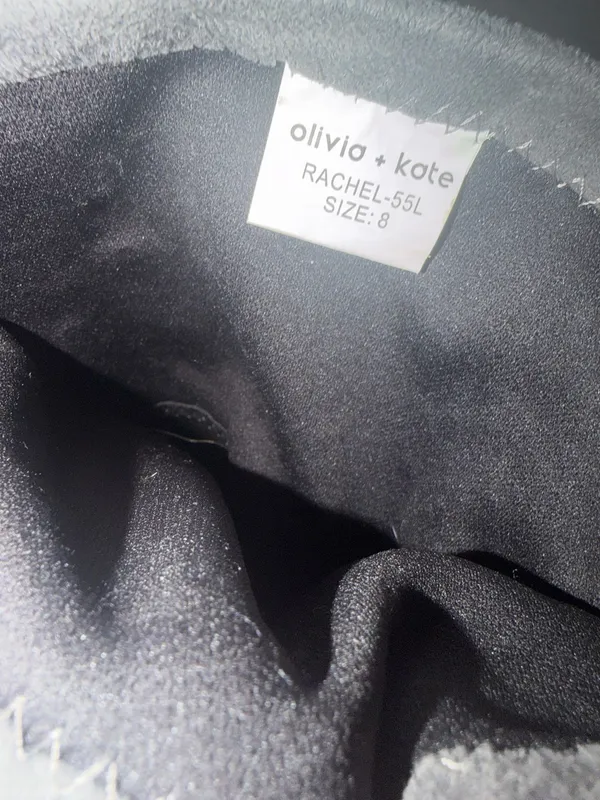 Olivia & Kate Grey Sparkle Embellished Rachel Above Knee Boots Size 8 - Image 5