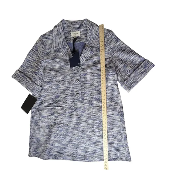 NWT Pomander Place Tuckernuck Blue‎ Tweed Shift Dress XL Old Money Preppy Office - Image 8