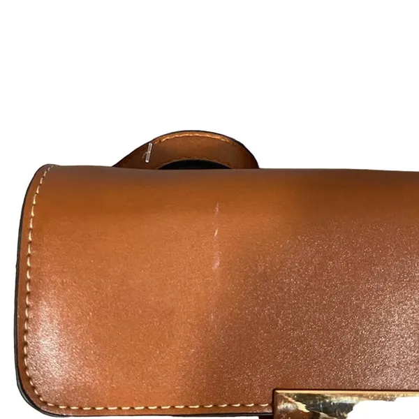 Brown Faux Leather Square Camera Crossbody Messenger Bag Women - Image 5