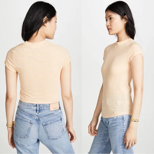 Free People • Night Sky Tee pink stripe Summer Rose baby t shirt - Image 10