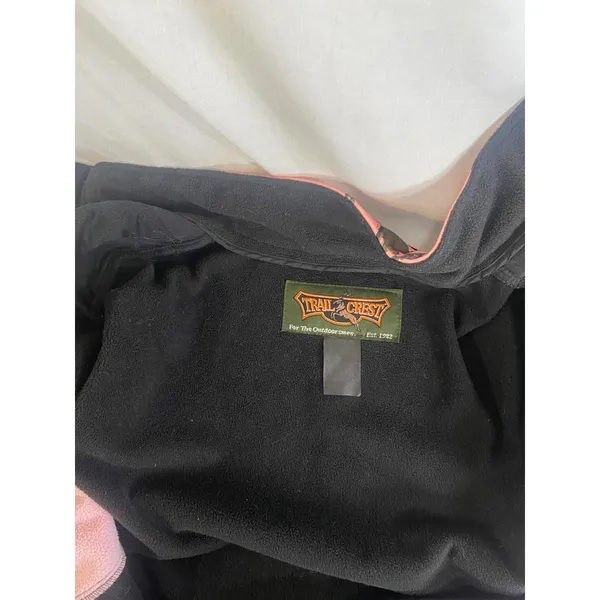 Trail Crest Woman Black Med Pink Camo Full Zip Softshell Jacket Hunt Hike - Image 2