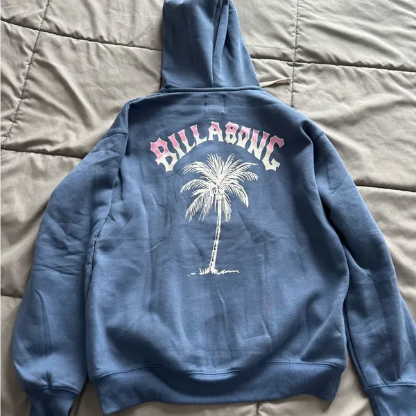 NWT WOMENS BILLABONG PALM TREE HOODIE MEDIUM - Image 4
