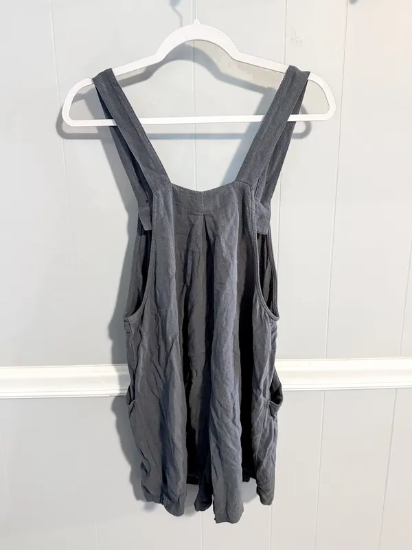 Anrabess loose fit adjustable overalls Green - Image 7