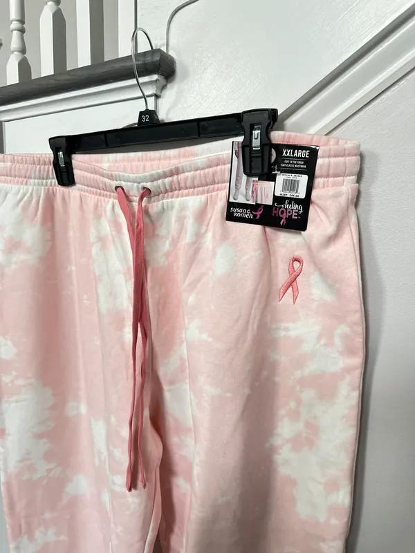 Rails Susan Komen Women s Size 2XL Pink Tie Dye Jogger Pants Ramona Warrior - Image 3