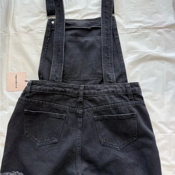superdown‎ Charcoal Denim Overall Shorts - Image 2