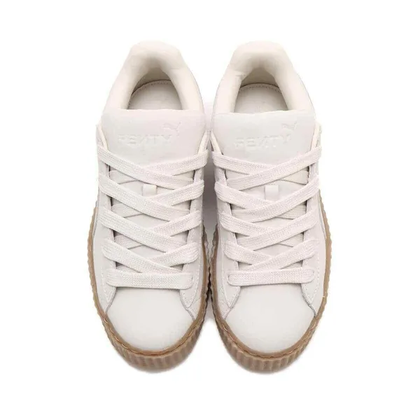Puma Women's White‎ and Tan Sneakers - Image 4