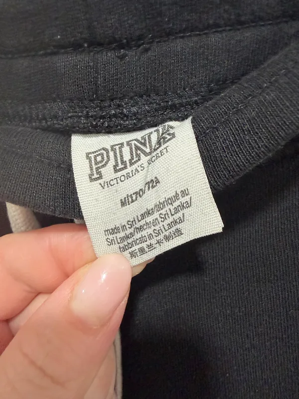 PINK Victoria’s Secret Black Jogger Sweatpants Cozy Lounge Athleisure Size Medium - Image 7