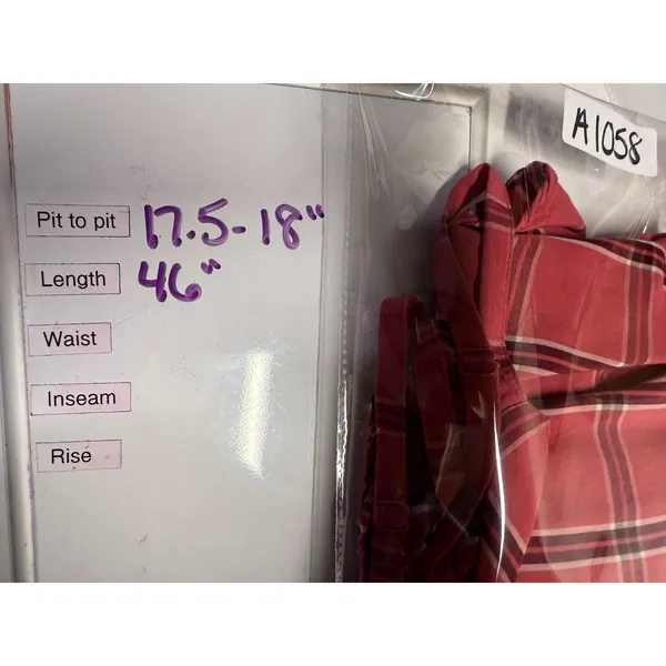 Old Navy Women Pink Plaid Fit & Flare Cami‎ Midi Dress Size M Smocked Cottage - Image 5
