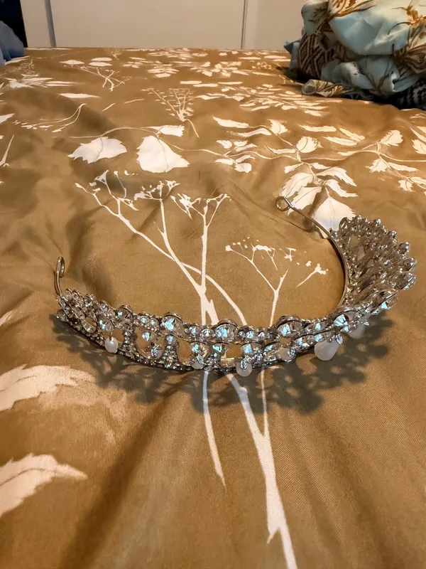 Wedding Crown Princess Tiara Queen Jewels Bridal Gold - Image 3