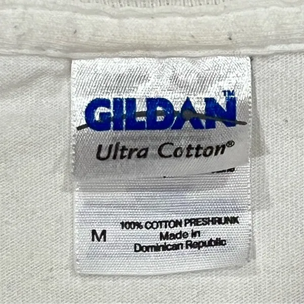 Gildan Co-Edikit White Camping Let It Glow Graphic Shirt Medium - Image 7