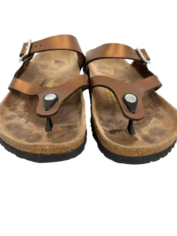 Papillio by Birkenstock Fussbett Strappy Comfort Sandals Bronze Size 38 US 7.5 - Image 3
