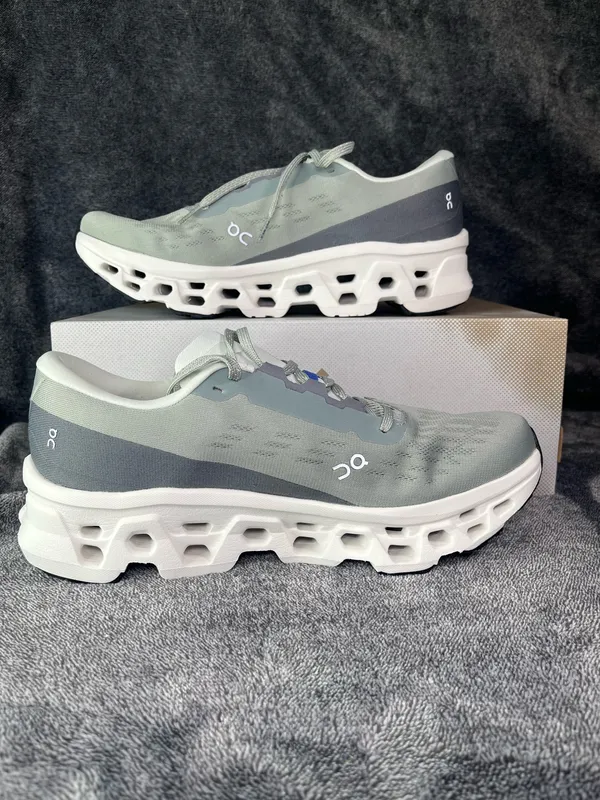 On Cloud NEW Cloudmonster Grey US Men's 9 Max Cushion Road Shoes⁠ - Image 2