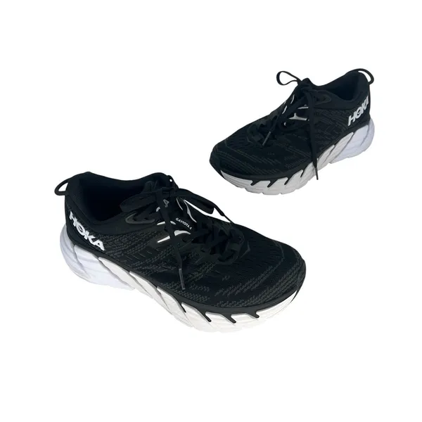 HOKA Gaviota 4 Black White Running Shoes‎ Women's Size 7.5B - Image 3