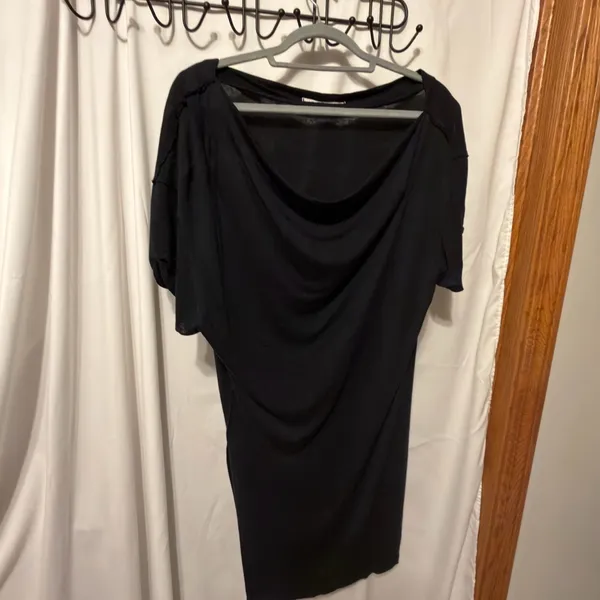 Free People- We the Free- Take It Easy Tunic Tee in Black Size Large - Image 5