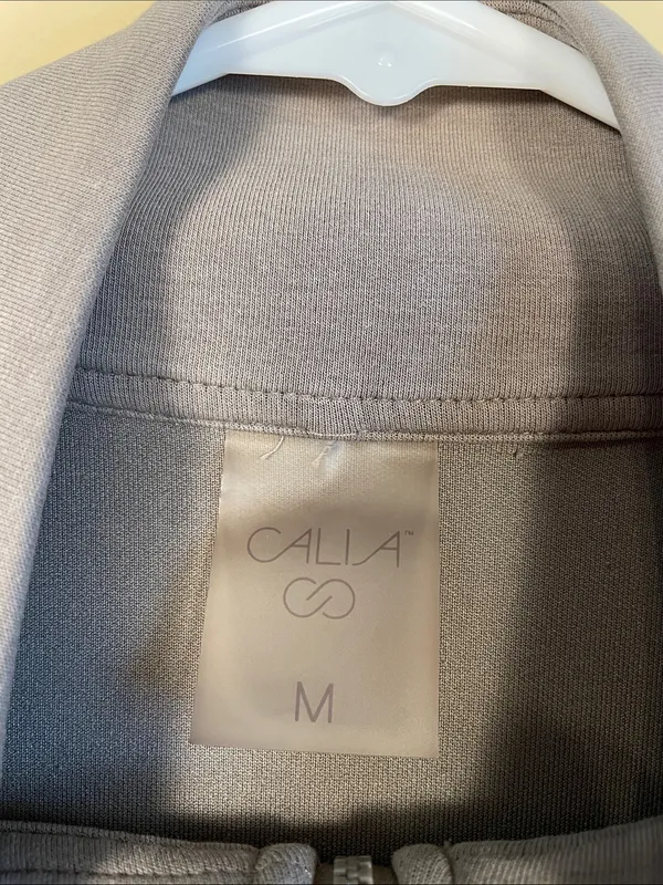 Calia Women's Gray Scuba Half-Zip Athleisure Hi-Low Mock Neck Sweatshirt - Image 8