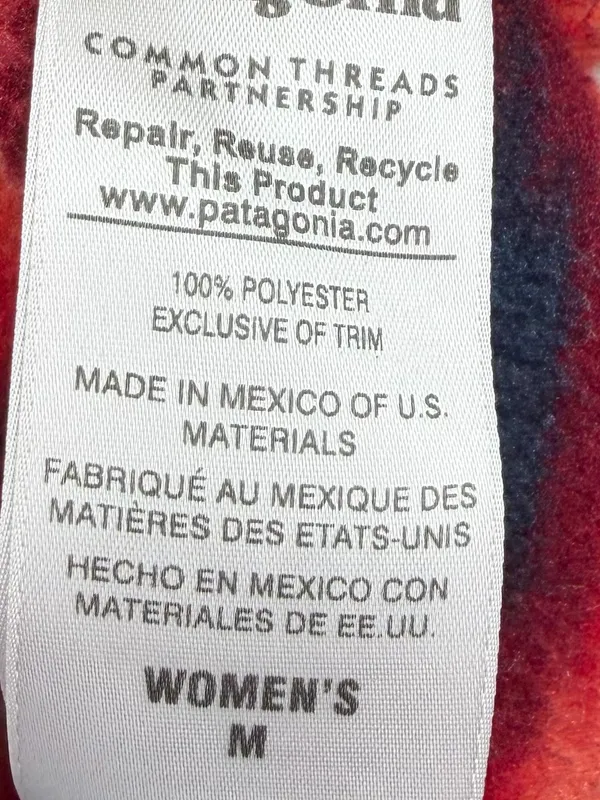 Patagonia Synchilla Snap-T Fleece Women M Wild Desert Red Aztec FA15 - Image 7