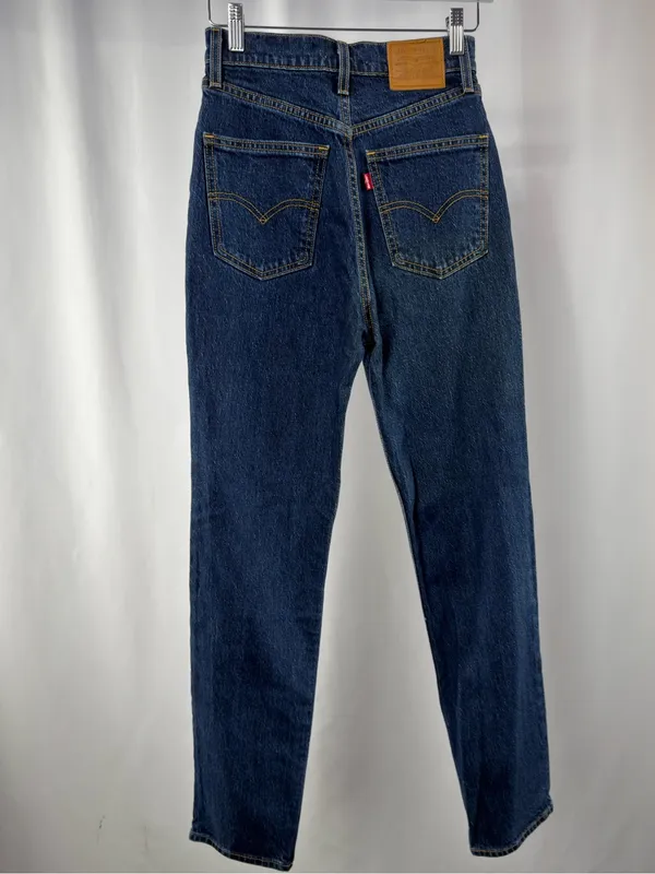 Levi's 70's High Slim Straight Jeans in Dark‎ able Size 25 - Image 7