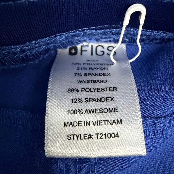 Figs Technical Collection Royal Blue Scrub Pants T21004 Large - Image 4