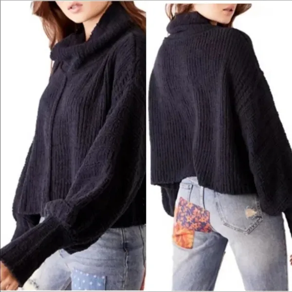 NWT Free People Be Yours Cowl Neck Pullover M - Image 2