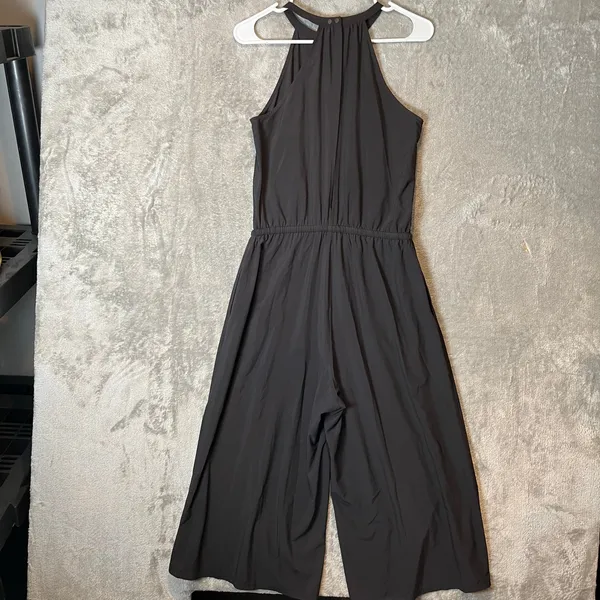 Athleta Black Sol Wide Leg‎ Romper Jumpsuit Size 2 - Image 6