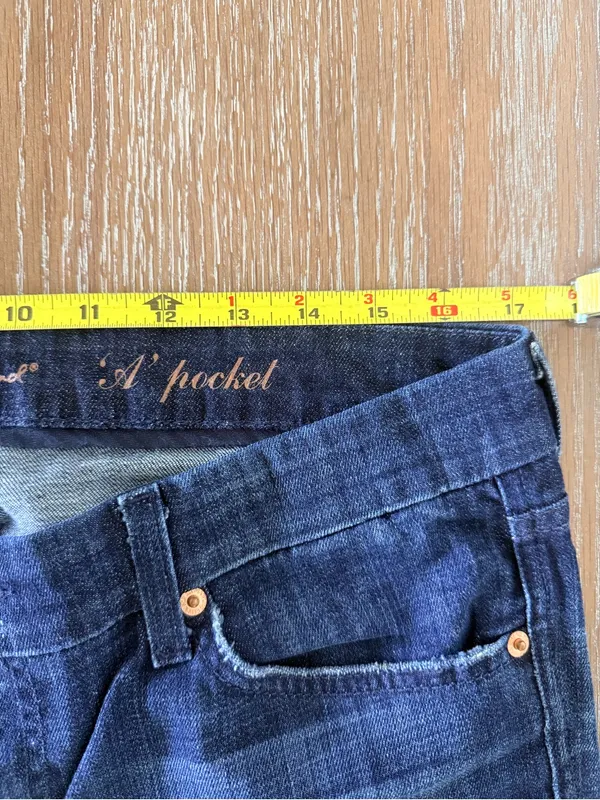 Women’s VTG 7 For All Mankind A-Pocket Bootcut Jeans Sz 31 Made in USA - Image 8