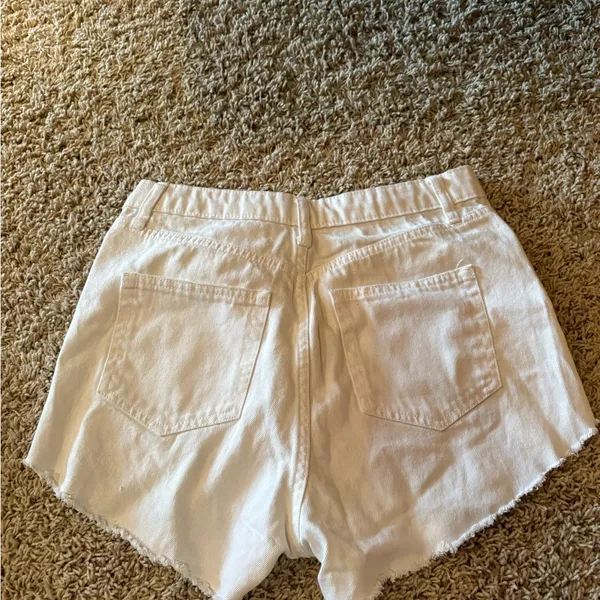 Wild Fable White Distressed Jean Shorts - Image 3