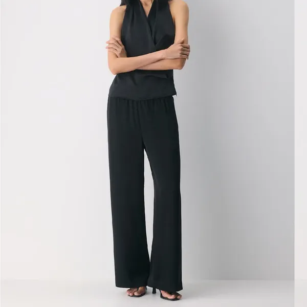 NEW Aritzia Wilfred The Lodge Pant Satin Black - Image 2