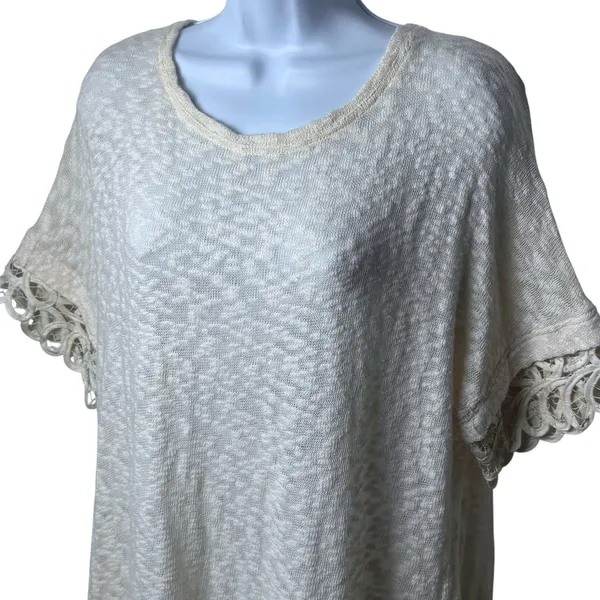 Anthropologie Saturday Sunday Spalliera Tunic Top Cream‎ Cottagecore Garden XL - Image 3
