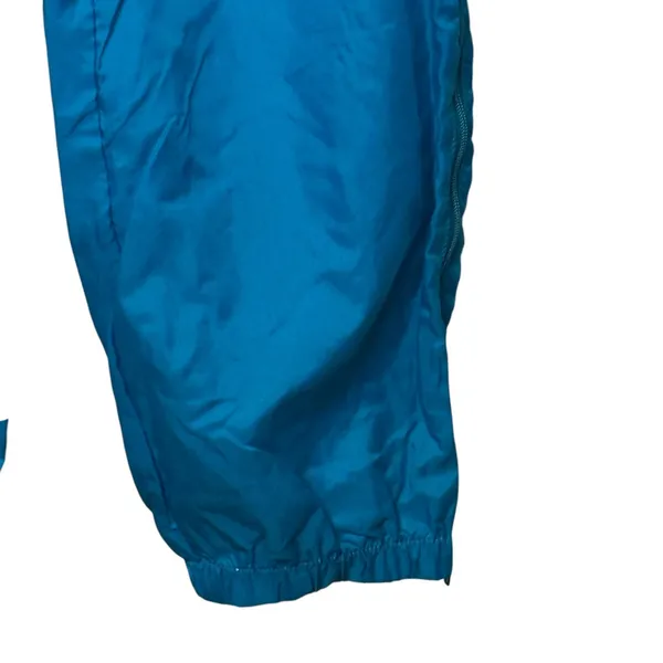 Nike Womens Track Pants Vintage Windbreaker Turquoise Drawstring Pockets Medium - Image 4