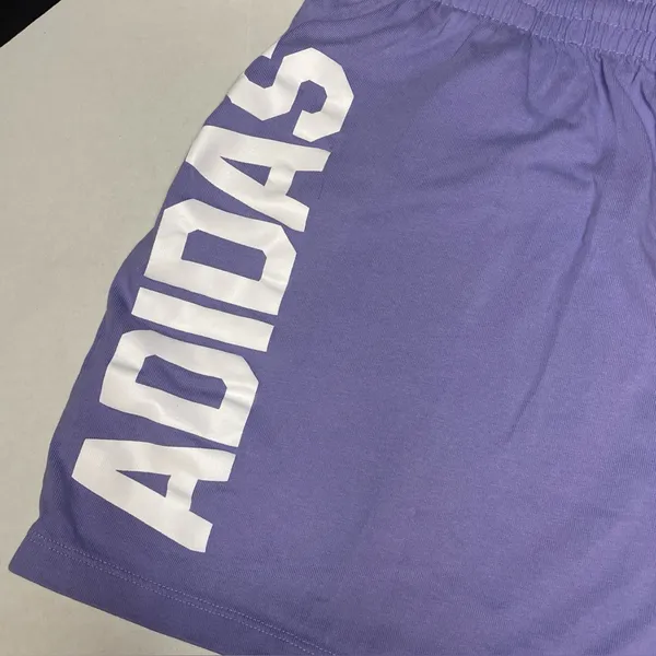 Adidas Streetball Shorts Lavender Purple Womens Sz XL Elastic Waist Drawstring - Image 2