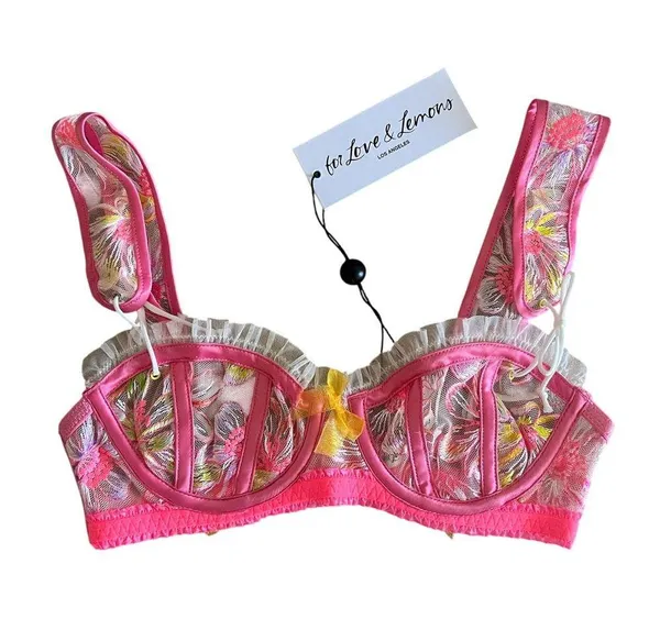 For Love and Lemons Electric Fields Brapink side XXS - Image 2