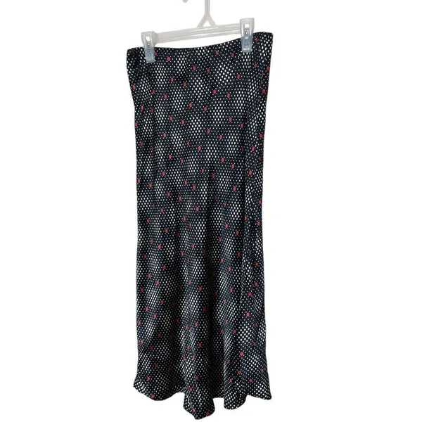 Salaam Black Red Polka Dot Maxi Skirt Size Small‎ - Image 5