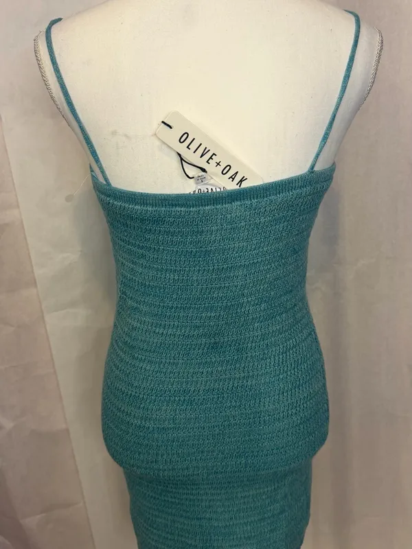 Olive & Oak Light Blue Crochet Tie-Front Mini Dress - Image 7