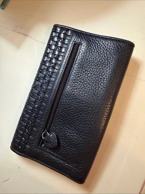 💳💳💳BOGOHO💳💳💳Brighton Black Woven Leather Clutch Wallet with Silver Accent - Image 4