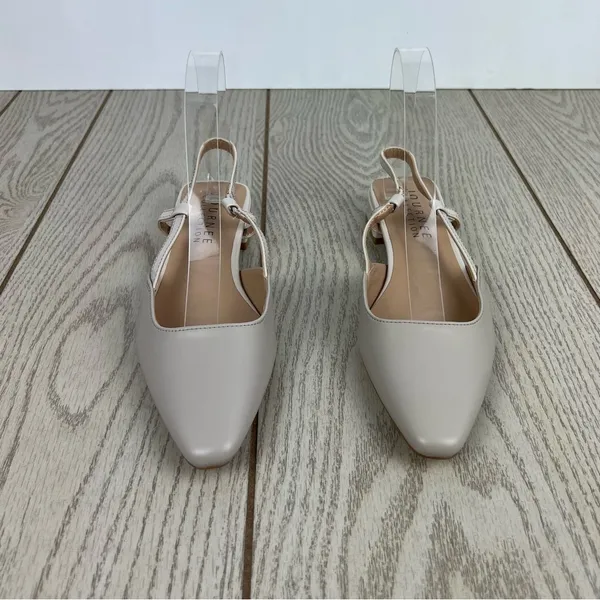 Journee Collection Paislee Women's Square Toe Slingback Flats 6.5 Beige $85 - Image 2