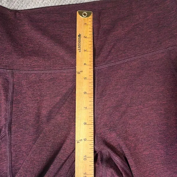 Aerie Chill Play Move Leggings Large Regular Burgundy Marled High Rise Pockets - Image 7