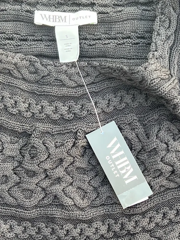 White House | Black Market Outlet Chic Capsule Vest Knit Top Textured Sleeveless Sweater Black Small - Image 7
