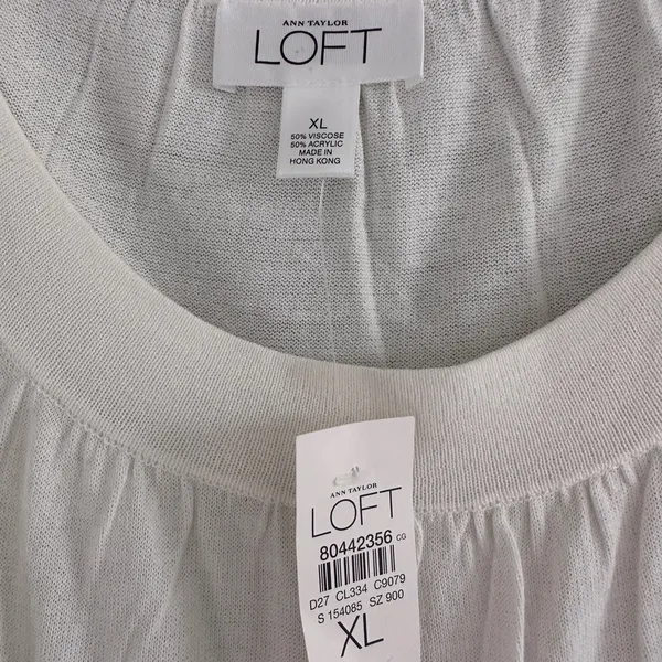 Ann Taylor Loft Fine Gauge Knit Sweater Neck Elastic Waist - Image 4