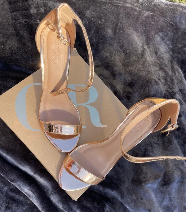 Charlotte Russe Rose Gold Heels - Image 2